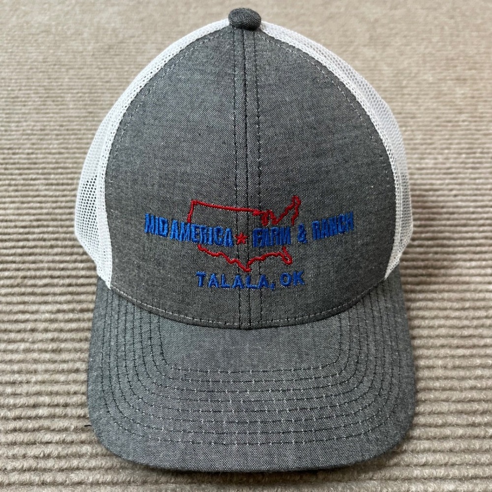 Outdoor Cap Mid America Farm‎ & Ranch Talala OK Trucker Hat Grey